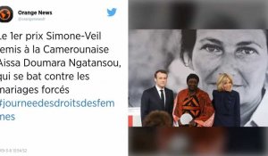 Journée des droits des femmes : Macron remet le premier prix Simone-Veil à une Camerounaise