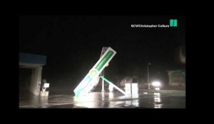 L&#39;ouragan Florence a totalement balayé cette station essence en Caroline du Nord