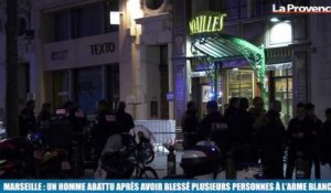 Fusillade sur la Canebière à Marseille : trois hommes et une femme blessés au couteau, l'assaillant tué