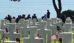 D-Day: émotion au cimetière américain de Colleville-sur-Mer