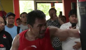 Manny Pacquiao prépare son combat contre l'"arrogant" Thurman