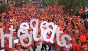 Marche des supporters hollandais à Valenciennes