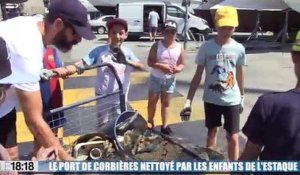 Le port de Corbières nettoyé par des élèves de l'Estaque