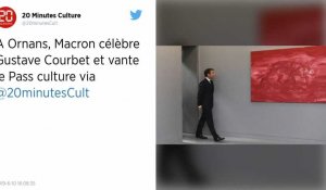 Dans le Doubs, Emmanuel Macron célèbre Gustave Courbet et vante le Pass culture