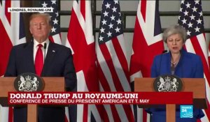Conférence de presse de Donald Trump et Theresa May au Royaume-Uni