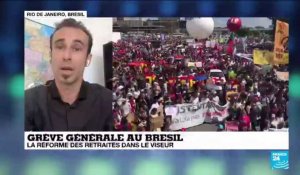 Le Brésil paralysé par la grève générale contre la réforme des retraites