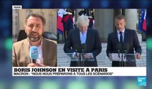 Johnson par Macron à l'Élysée : "Un ton chaleureux malgré les désaccords sur le fond"
