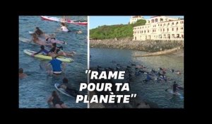 350 surfeurs défendent la mer face aux puissances du G7