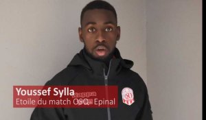 Youssef Sylla, Etoile du match OSQ - Epinal