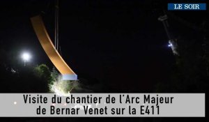  Visite du chantier de l'Arc Majeur de Bernar Venet sur la E411
