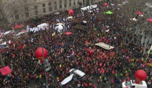 Départ de la manifestation parisienne contre la réforme des retraites