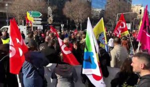 Grève à Marseille : le cortège rejoint le rond-point du Prado