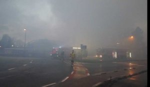 Incendie industriel à Louvain-la-Neuve