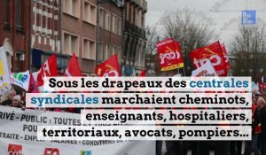 Plus de 2500 manifestants contre la réforme des retraites à Arras, ce jeudi matin