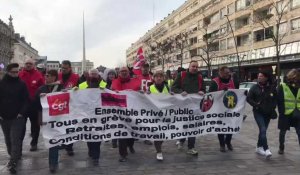 Manifestation contre la réforme de la retraite à Valenciennes