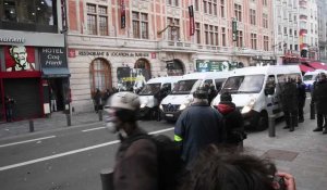 Tension en début de manifestation contre la réforme des retraites devant la gare de Lille
