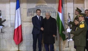 Emmanuel Macron rencontre Mahmoud Abbas à Ramallah
