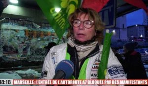 Marseille : l'entrée de l'autoroute A7 bloquée ce matin par des manifestants