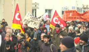 Retraites: départ de la manifestation à Nantes