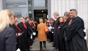 Action des avocats lors de l'audience de rentrée du tribunal de Béthune