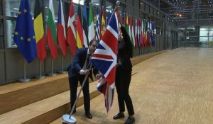 Brexit: le drapeau britannique retiré du Conseil européen à Bruxelles