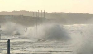 Tempête Ciara: mer toujours très agitée à Wimereux, dans le Pas-de-Calais