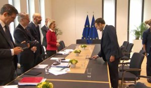 Sommet sur le budget de l'UE: Emmanuel Macron rencontre Charles Michel et Ursula von der Leyen