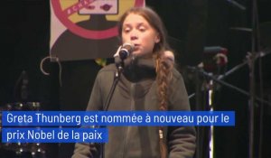Greta Thunberg nommée pour la deuxième fois pour le prix Nobel de la paix