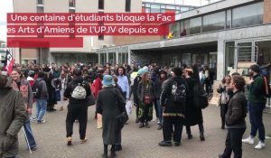 Une centaine d'étudiants bloque la Fac des Arts d'Amiens de l'UPJV