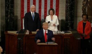 USA: Donald Trump arrive à la Chambre pour son discours sur l'état de l'Union