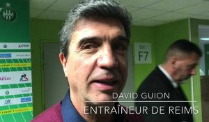 Football. Réaction de David Guion après Saint-Etienne - Reims (1-1)