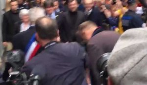 Arrivée de Carles Puigdemont à la mairie de Perpignan
