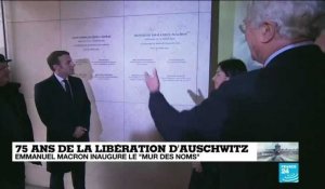 75 ans de la libération d'Auschwitz : Emmanuel Macron inaugure le "mur des noms"