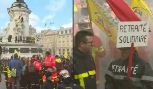 Retraites, charge de travail: les pompiers manifestent à Paris