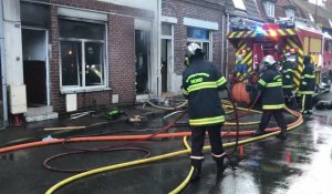 Une maison ravagée par un incendie à Roubaix
