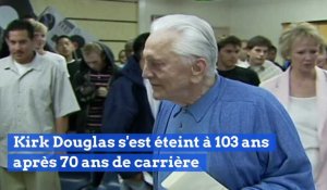 L'acteur américain culte Kirk Douglas est mort à 103 ans