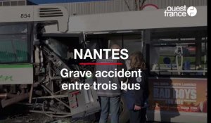 Nantes : Grave accident entre trois bus.