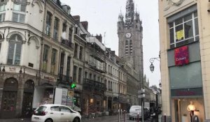 Premiers flocons de neige à Douai 