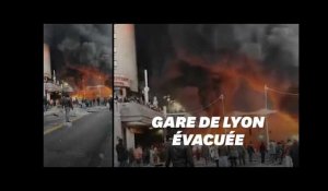Les images de l&#39;impressionnant incendie qui a fait évacuer Gare de Lyon