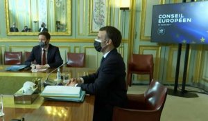 Macron en visioconférence au sommet de l'UE consacré aux pénuries de vaccins