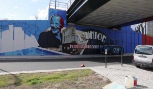 Tourcoing : réalisation d'une fresque géante avenue de l'Union