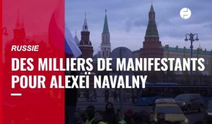 VIDÉO. Russie : des milliers de manifestants pour soutenir Alexeï Navalny