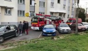 VIDEO.  Feu de cave dans le quartier de Courteille à Alençon : trois immeubles évacués