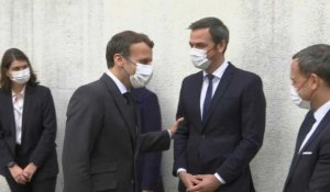 Emmanuel Macron visite un centre de psychiatrie de l'enfant à Reims