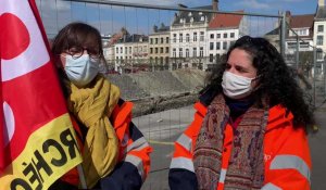 Des archéologues manifestent à Saint-Omer, ils réclament une revalorisation salariale