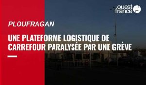 VIDÉO. Ploufragan : la plateforme logistique de Carrefour paralysée par une grève