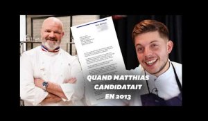 Top Chef : la lettre de Matthias Marc à Philippe Etchebest 8 ans avant l'émission