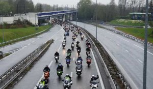 Manifestation des motards en colère contre le contrôle technique