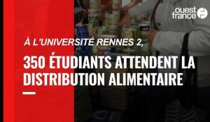 VIDÉO. Précarité : 350 étudiants à la distribution alimentaire de Rennes 2