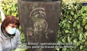 VIDEO.Les trois statues de La Victoire Ailée en pleine rénovation à Saint-Raphaël